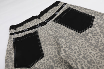 Leopard Star Pocket Half Pants WN25521