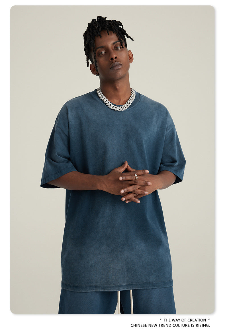 Washed Oversize Short-sleeve T-shirt WN6443