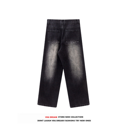 Washed Wide-leg Denim Jeans WN5584