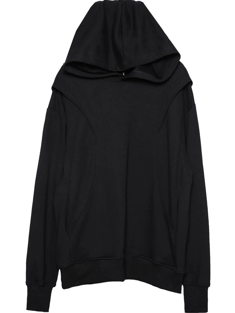 Deconstructed Mix Patch Fake Layered Hoodie WN22373