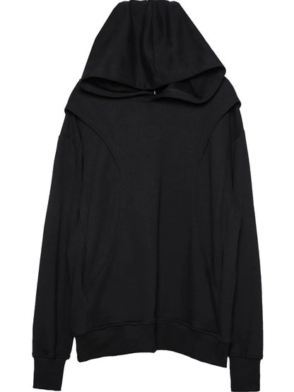 Deconstructed Mix Patch Fake Layered Hoodie WN22373