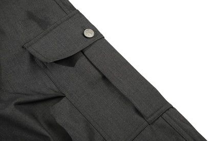 Side Pocket Wide Leg Half Pants WN15553