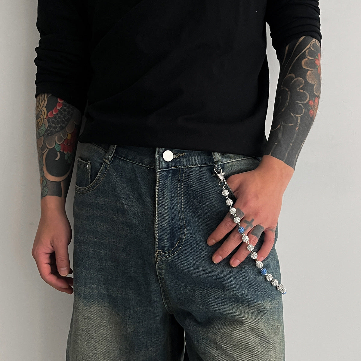 Clay Bead Ball Pants Chain WN21059