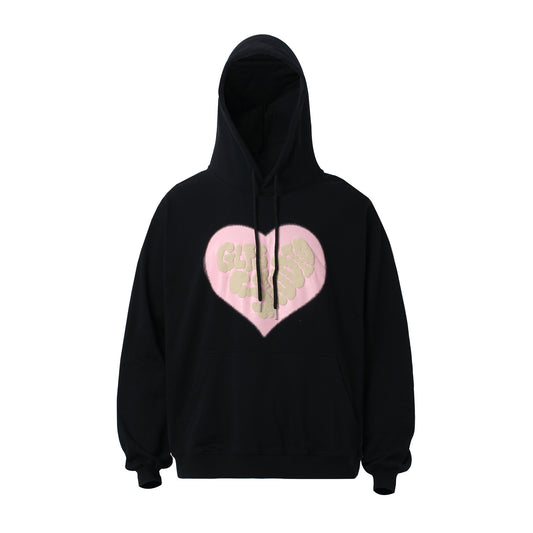 Heart Letter Print Oversize Pullover Hoodie WN11415