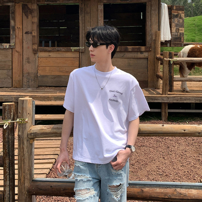 Back Print Oversize Short Sleeve T-Shirt WN24911