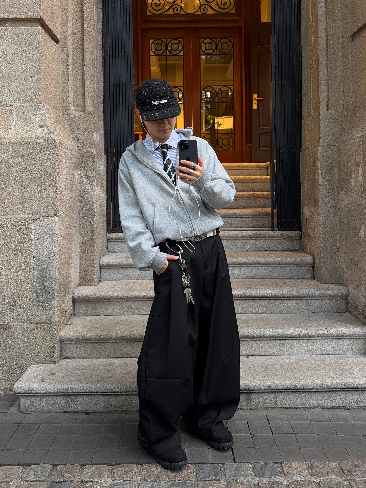 Pleats Drape Wide Leg Trousers WN24394