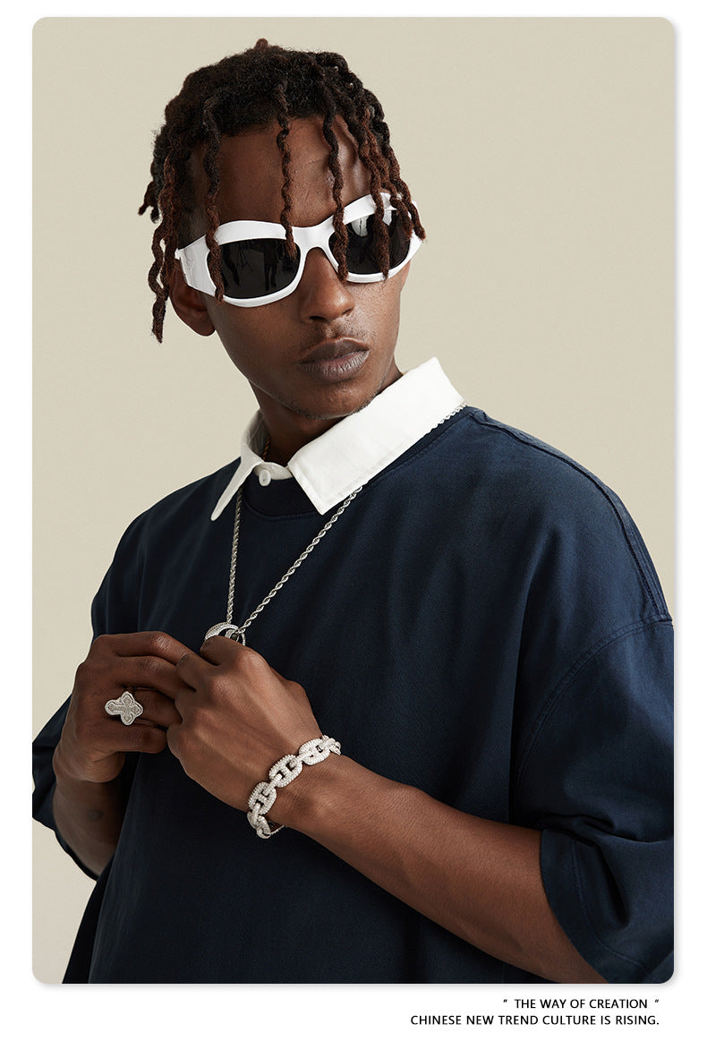 Washed Oversize Short-sleeve T-shirt WN6457