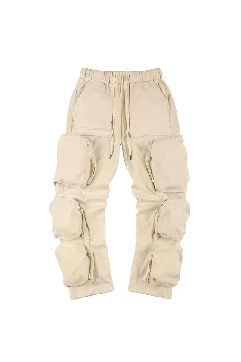 Drawstring Multi-Pocket Design Cargo Pants WN18141