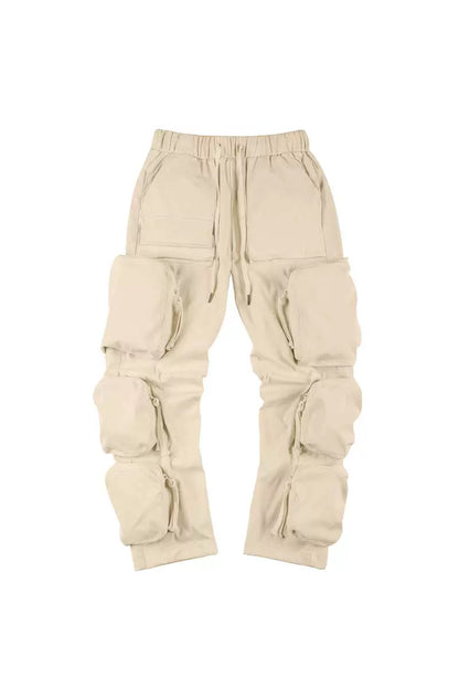 Drawstring Multi-Pocket Design Cargo Pants WN18141