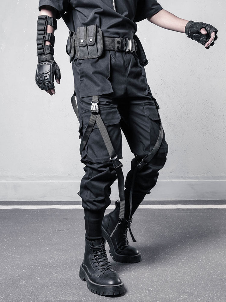 Functional Multi-Pocket Cuffed Cargo Pants WN22567