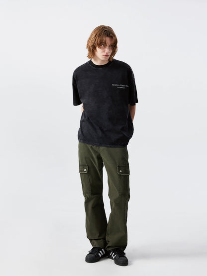 Multi Pocket Straight Cargo Pants WN17614