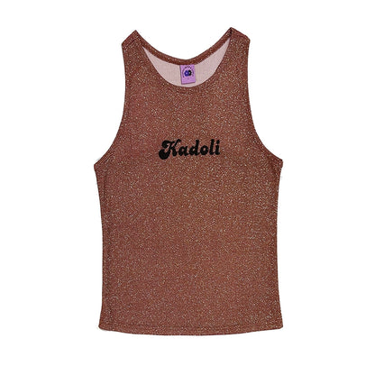 Graphic Letter Print Glossy Tank Top WN20223