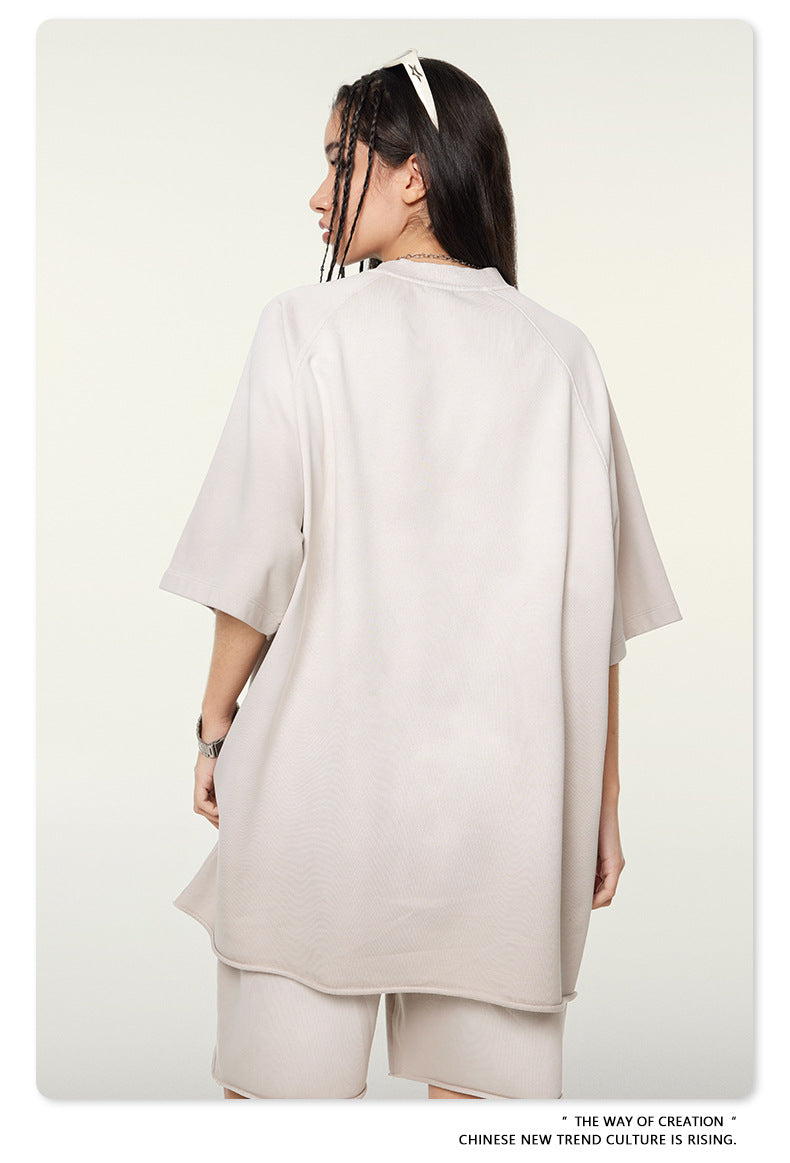 Washed Oversize Raglan-sleeve T-shirt WN6430