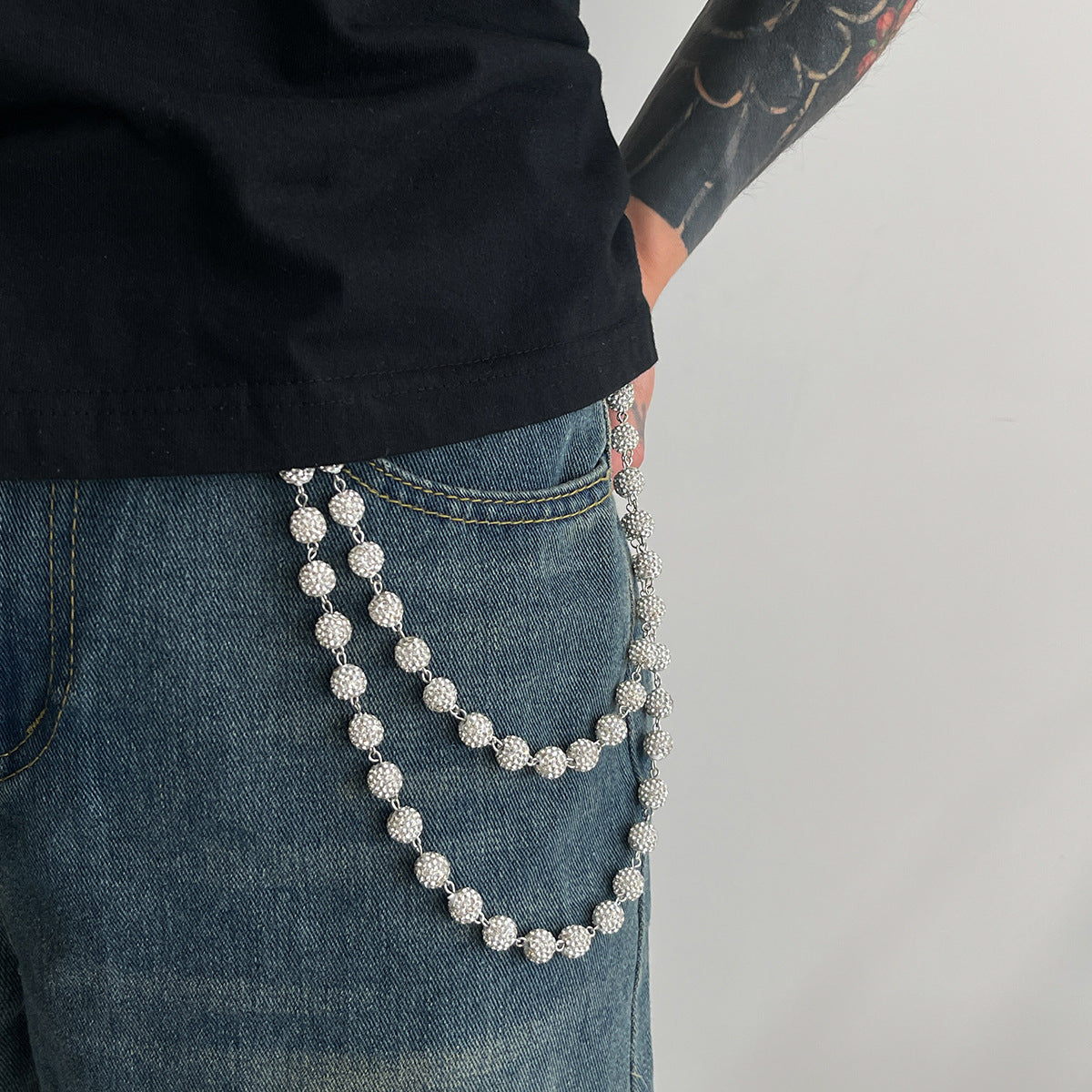 Rhinestone Ball Pants Chain WN21080
