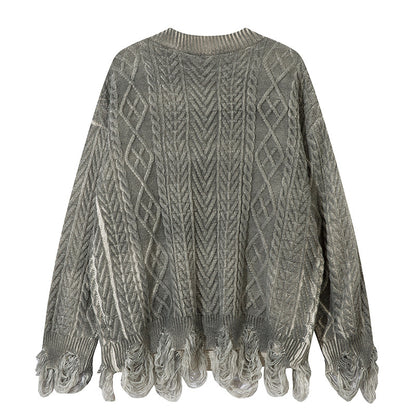 Damage Hem Knit Cardigan WN11418