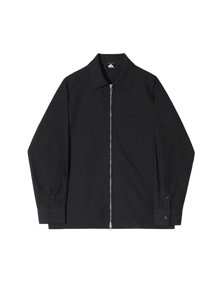 Oversize Long Sleeve Zipper Shirt Jacket WN6660