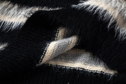 Stripe Oversize Knit Sweater WN11525