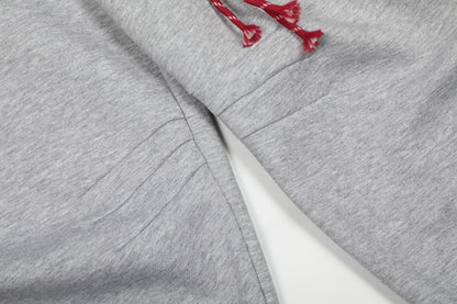 Rope Drawstring Curved Wide Leg Sweatpants WN25708