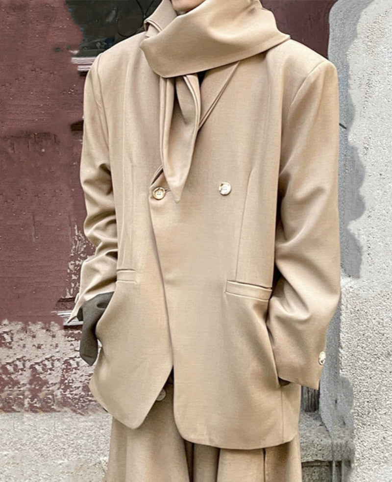 Cape Design Oversize Tailored Jacket WN19978