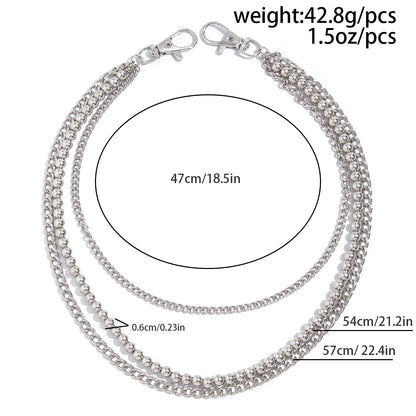 Beads Metal Pants Chain WN21067