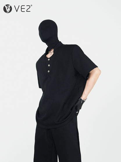 Stand-Neck Short Sleeve T-Shirt WN17305