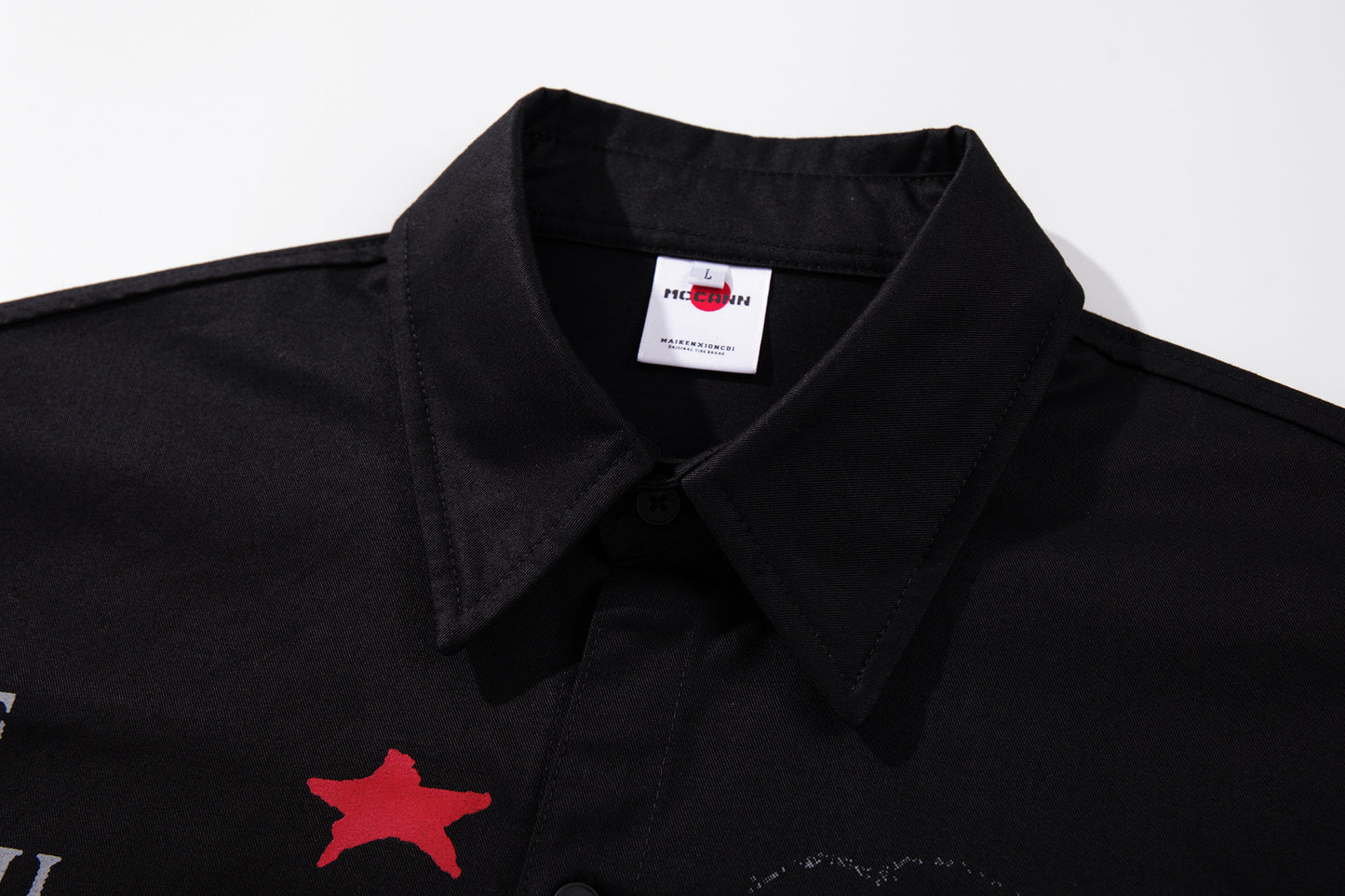 Star Letter Photo Print Short Sleeve Shirt WN25631