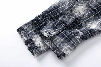 Plaid Design Long Sleeve Shirt WN15482