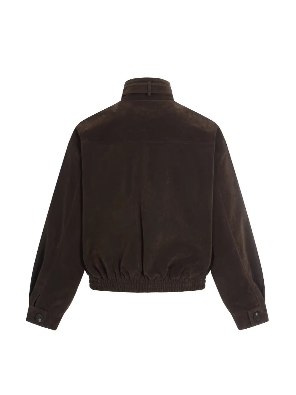 Suede Stand Neck Zipper Jacket WN27872