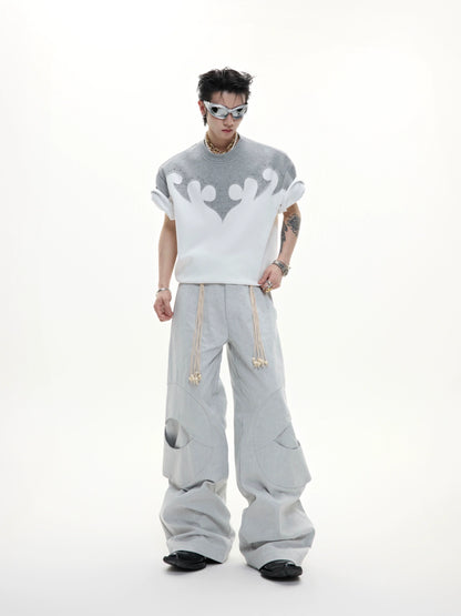 Patchwork Rhinestone Short Sleeve T-Shirt WN18350