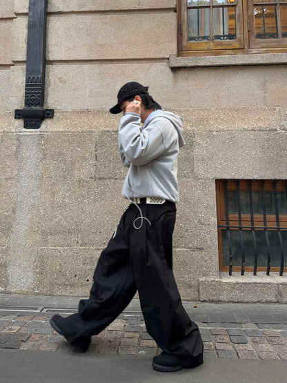 Short Oversize Zipper Hoodie WN24389