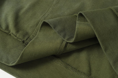 Washed Damage Raw Edge Short Sleeve T-Shirt WN23056