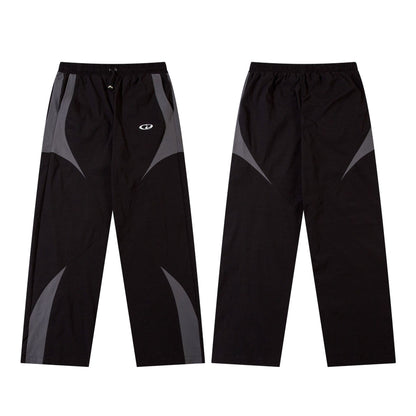 Panel Drawstring Straight Sporty Pants WN25767