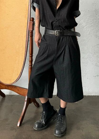 Washed Straight Denim Half Jeans WN19947