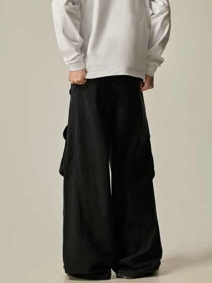 Wide Leg Straight Cargo Pants WN8963