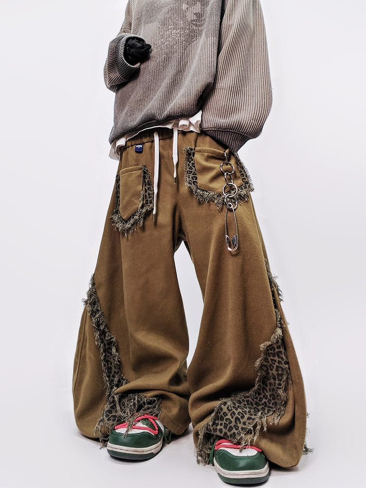 Fringe Multi-Pocket Wide Leg Pants WN24024