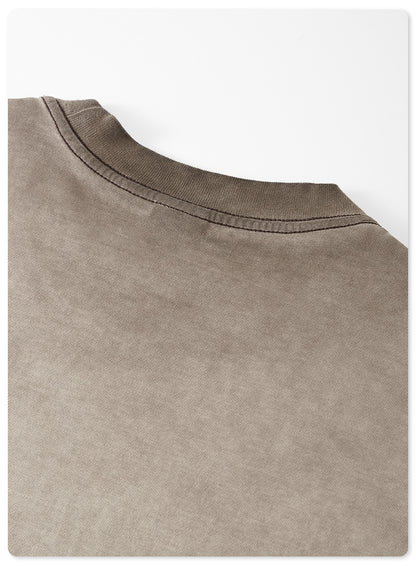 Washed Gradient Pure Cotton Sleeveless T-Shirt WN6075