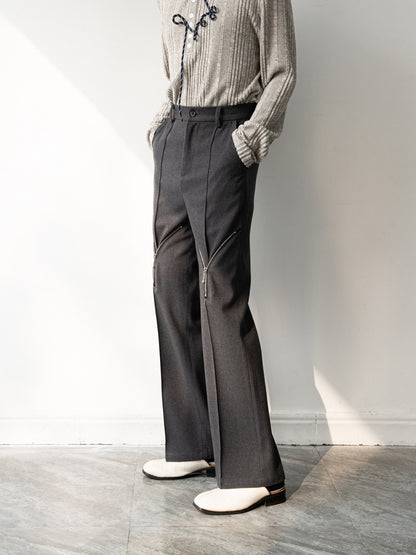 Zip Detail Tailored Trousers WN23637