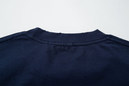 Washed Raw Hem Oversize Short Sleeve T-Shirt WN26929