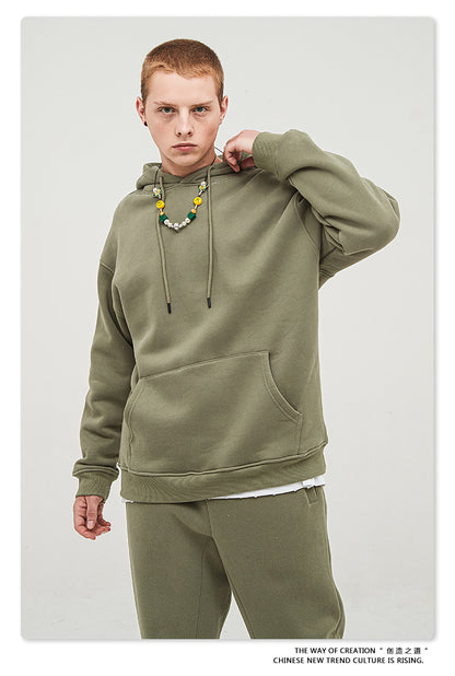 Fleece Lining Oversize Hoodie & Fleece Lining Sweatpants Setup WN9931
