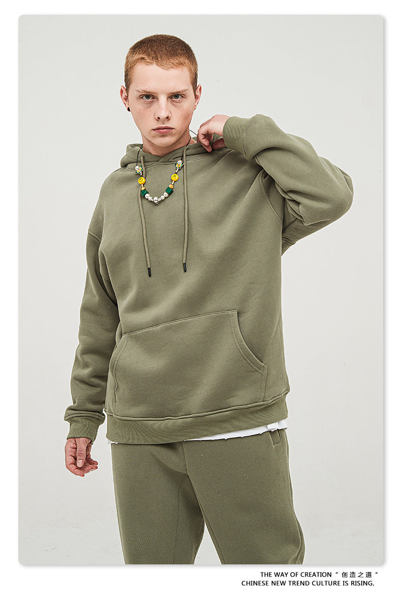 Fleece Lining Oversize Hoodie & Fleece Lining Sweatpants Setup WN9931-K2