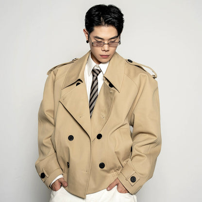 Large Lapel Wide Shoulder Short Jacket WN20875