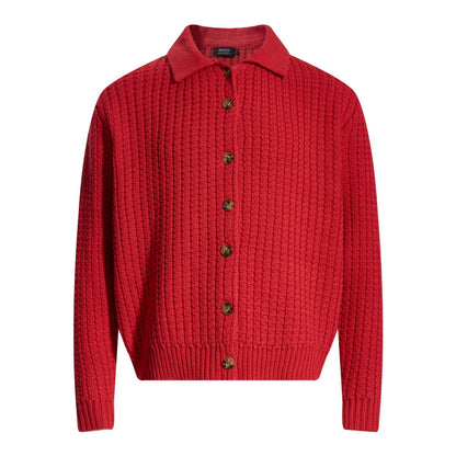 Jacquard Collar Knit Cardigan WN23058