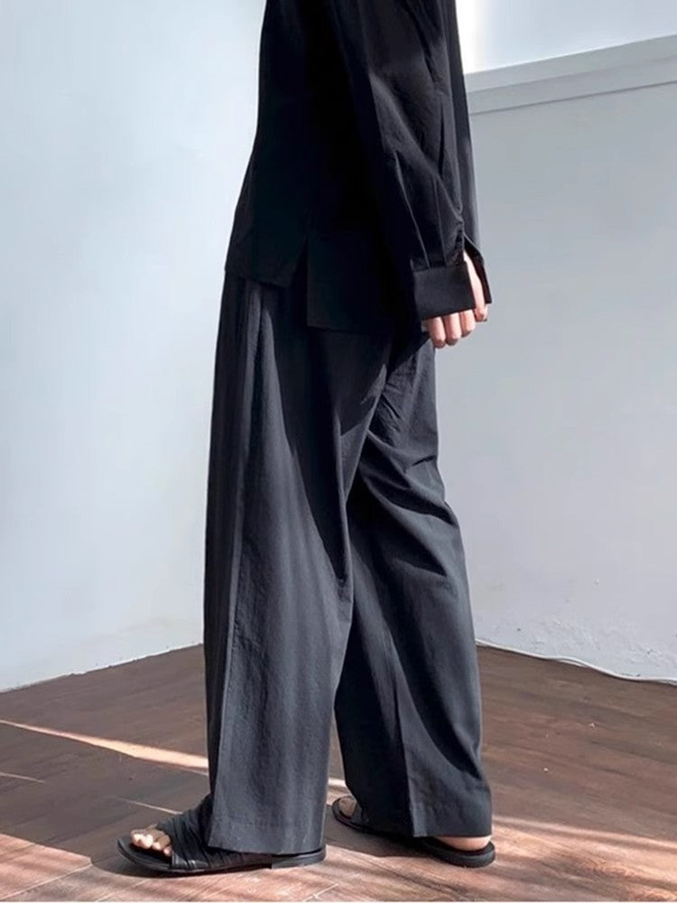 Thin Linen Wide-Leg Straight Pants WN6810