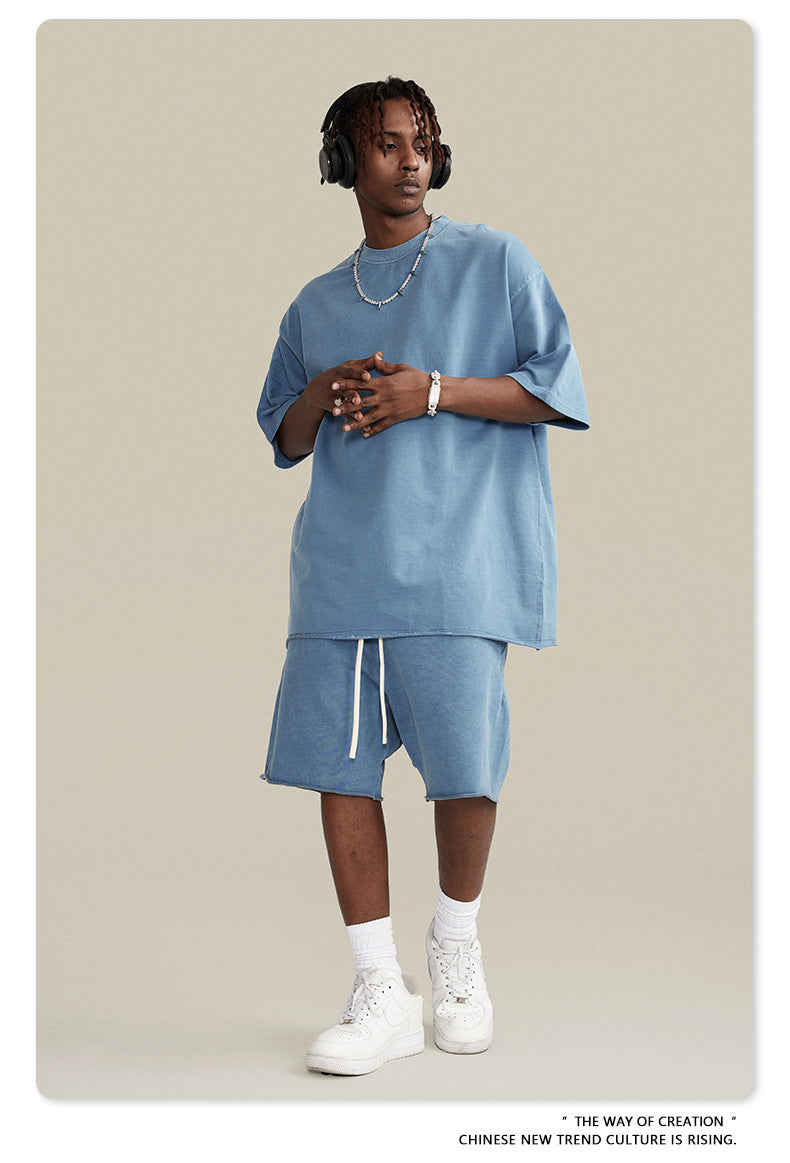 Water Washed Heavyweight Oversize Short Sleeve T-Shirt WN6077