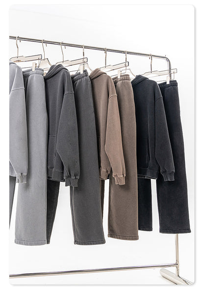 Washed Basic Hoodie & Pants Setup WN7879