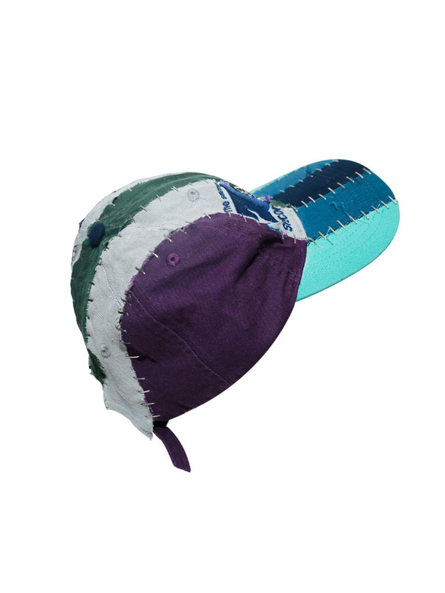 Patchwork Contrast Design Cap WN21094