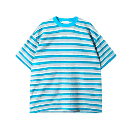 Oversize Stripe Short Sleeve T-Shirt WN25214