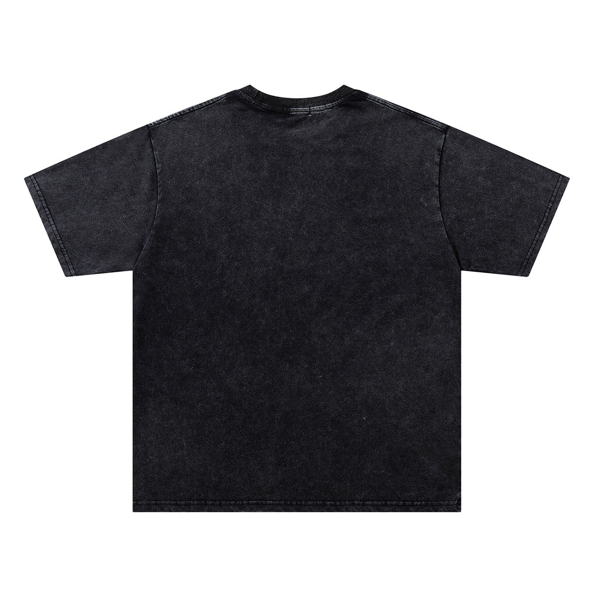 Washed Damage Double Cross Print Short Sleeve T-Shirt WN26817