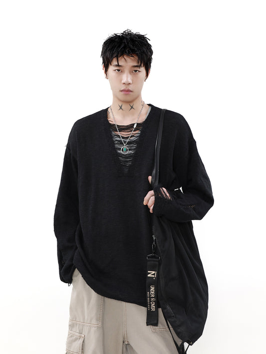 Oversize  V-Neck Sweater WN7580