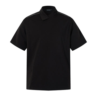 Zipper Design Heavyweight Short Sleeve T-Shirt WN26854